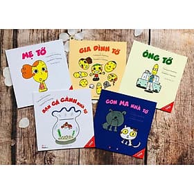 Ehon Nhật Bản "GIA ĐÌNH TỚ" Bộ sách ehon gắn kết gia đình 5 cuốn dành cho bé 0-6 tuổi - G