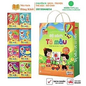 Tập Tô Màu Cho Bé Từ 4-5 Tuổi Bộ 8 Quyển Tô Màu Song Ngữ Anh Việt - Việt An