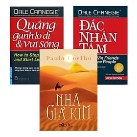 Combo Sách Nhà Giả Kim + Đắc Nhân Tâm (Khổ Lớn) + Quẳng Gánh Lo Đi Và Vui Sống - Nha Nha