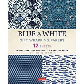 Blue And White Gift Wrapping Papers - An