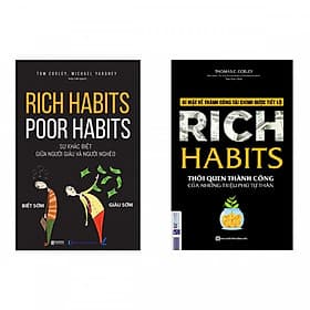 Combo 2 cuốn sách: Rich Habits - Thói Quen Thành Công Của Những Triệu Phú Tự Thân + Rich Habits - Poor Habits Sự khác biệt giữa người giàu và người nghèo ( tặng kèm Bookmark Happy Life )
