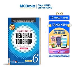 Tiếng Hàn Tổng Hợp Dành Cho Người Việt Nam Trình Độ Cao Cấp 6 - Sách Bài Tập ( tặng kèm bookmark sáng tạo ) - Việt Hà