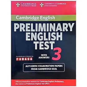 Cambridge Preliminary English Test 3 Student's Book with Answers Reprint Edition - ED