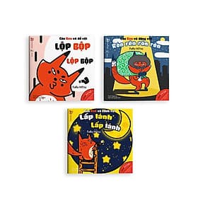 Combo 3 cuốn Ehon Âm Thanh (Version 2) - Lấp lánh - Lộp bộp - Rón rén - Làn