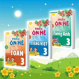 Combo Phiếu Ôn Hè Toán - Tiếng Việt - Tiếng Anh Lớp 3 (3 Cuốn) - Việt An