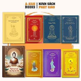 Sổ chép kinh Bộ 8 vở chép Kinh Địa Tạng, Dược Sư, Sám Hối, Vu Lan, Cầu An, Chú Đại Bi, Hồng Danh, Tranh chư phật bồ tát - Vũ