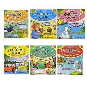Combo 6 cuốn Truyện chữ to cho bé : Tập đánh vần tập đọc - Đại Mai