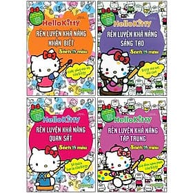 Bộ 4 Cuốn Hello Kitty- Sách Tô Màu: Rèn Luyện Khả Năng Cho - Rien Ono