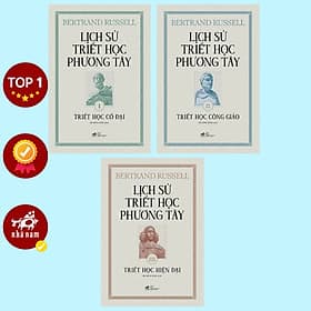 Combo Lịch sử triết học phương Tây (Trọn bộ 03 cuốn) (Bertrand Russell) (Bìa cứng) - Nhã Nam Official - Phương Phương