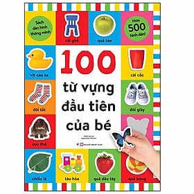 100 Từ Vựng Đầu Tiên Của Bé - Sách Dán Hình Thông Minh - Hơn 500 Hình Dán - Minh Minh