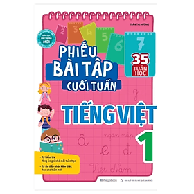 Phiếu Bài Tập Cuối Tuần Toán và Tiếng Việt Lớp 1 (lẻ + combo) - An Vi