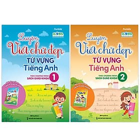 Combo Luyện viết chữ đẹp từ vựng tiếng Anh - theo chương trình Sách giáo khoa Lớp 1,2 - Runkids