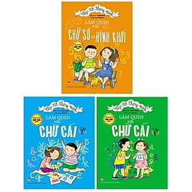Bộ Sách Tập Tô Thông Minh - Làm Quen Với Chữ Cái, Chữ Số Và Hình Khối (Trọn Bộ 3 Quyển) - Minh Thông