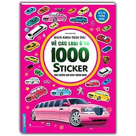 Sách Bách khoa toàn thư về các loại ô tô - 1000 miếng dán hình thông minh - Xe ô tô thông dụng - Minh Minh