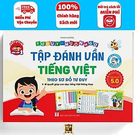 Tập đánh vần Tiếng Việt Phiên bản 5.0 kèm file đọc quét mã QR và video hướng dẫn ghép vần phù hợp với bé 4-6 tuổi - Việt Hà