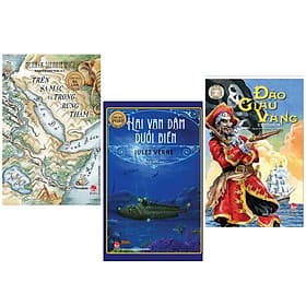 Combo Đảo Giấu Vàng + Hai Vạn Dặm Dưới Đáy Biển + Trên Sa mạc và Trong Rừng Thẳm - Văn
