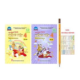 Combo Vở thực hành Tiếng Việt 4 tập 1+ 2 (Bộ sách Chân trời sáng tạo )