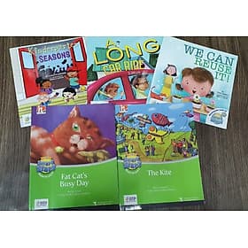 Combo 5 truyện đọc ISS Readers 3: A Long Car Ride, Kindergarten Seasons, We Can Reuse It!, Fat Cat's Busy Day, The Kite - A Nam