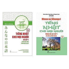 Combo 2 cuốn minna no nihongo 25 Bài Luyện Nghe +25 Bài Đọc Hiểu (Tiếng Nhật Sơ Cấp 1) Tặng sổ tay VDT - Minna no Nihongo