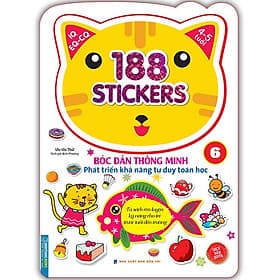 Sách Bóc Dán Hình Thông Minh Phát Triển Khả Năng Tư Duy Toán Học IQ EQ CQ (4-5 Tuổi) - 188 Sticker (Quyển 6) - Minh Minh