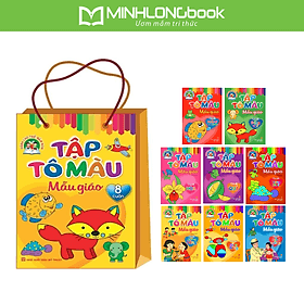 Sách Tô Màu Mẫu Giáo (Túi 8 Cuốn) - Minh Minh