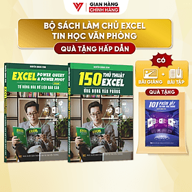 Combo 2 Sách Power Query & Power Pivot Và 150 Thủ Thuật Excel Ứng Dụng Văn Phòng Kèm Video Khóa Học - Thu