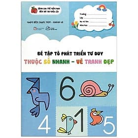 Bé Tập Tô Phát Triển Tư Duy - Thuộc Số Nhanh - Vẽ Tranh Đẹp - Nam Việt