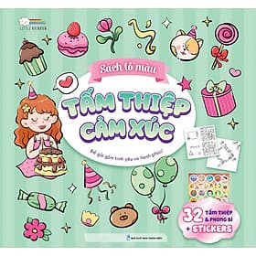 Sách Tô Màu - Tấm Thiệp Cảm Xúc: Để Gửi Gắm Tình Yêu Và Hạnh Phúc - Hạ