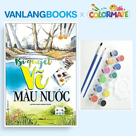 Sách Bí Quyết Vẽ Màu Nước + Bộ 2 Dây Màu Acrylic 5ml - Vanlangbooks x Colormate
