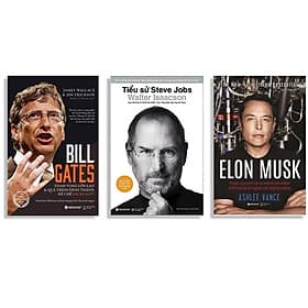 [ Thăng Long Books ] Sách |Tiểu Sử Steve Jobs + Bill Gates + Elon Musk - Long