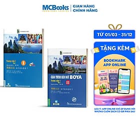 Combo 2 Cuốn Giáo Trình Hán Ngữ Boya Trung Cấp 1 ( Tập 1 + Tập 2 ) tặng kèm bookmark - Mcbooks