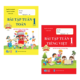 Combo Bài Tập Tuần Toán, Tiếng Việt Lớp 1 - Kết Nối Tri Thức (Tự Chọn Sách) - Tri Thức