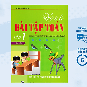 Vở Ô Li Bài Tập Toán Lớp 1 - Quyển 1 (Bám Sát SGK Kết Nối Tri Thức Với Cuộc Sống) - HA - Tri Thức