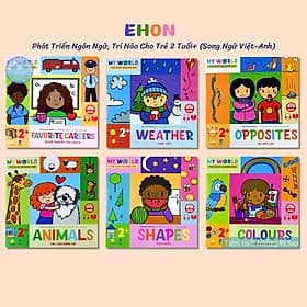 Sách Ehon - Combo Thế Giới Quanh Em (Song Ngữ Việt-Anh) - Phát Triển Ngôn Ngữ, Trí Não Cho Trẻ 2 Tuổi+ - Song Phát