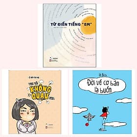 Cobo 3 cuốn: Từ Điển Tiếng “Em” + Vui Vẻ Không Quạu Nha + Đời Về Cơ Bản Là Buồn Cười + Bookmark happy - 
