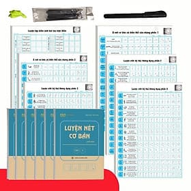 Combo 6 Vở Luyện Viết Chữ Hán, Các Nét Căn Bản, Luyện Viết Các Bộ Thủ Trong Tiếng Trung- Tặng kèm 10 ngòi bút - HAN
