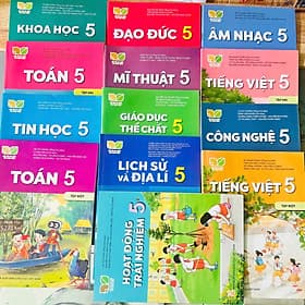 Bộ sách giáo khoa Lớp 5- Kết Nối Tri Thức Với Cuộc Sống (13 quyển- Kèm bìa nilong bao sách, nhãn tên) - Tri Thức