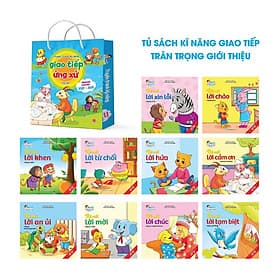 Bộ 10 Cuốn Truyện Tranh Kỹ Năng Giao Tiếp Cho Bé Song Ngữ Việt Anh - Việt An