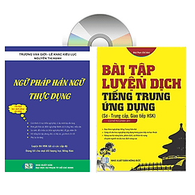combo: Ngữ Pháp Hán Ngữ Thực Dụng +Bài tập luyện dịch tiếng Trung ứng dụng (Sơ -Trung cấp, Giao tiếp HSK có mp3 nghe, có đáp án)+DVD tài liệu