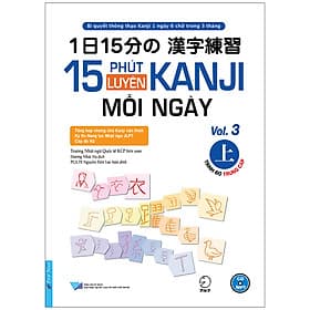 Sách 15 Phút Luyện Kanji Mỗi Ngày - Vol.3 - Trí