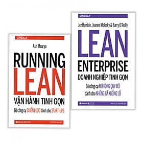 Combo sách khởi nghiệp thật dễ dàng: RUNNING LERARN vận hành tinh gọn + LEARN ENTERPRISE doanh nghiệp tinh gọn - Bộ công cụ chiến lược dành cho start- up - Do