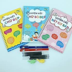 Bộ 3 sách luyện các nét cơ bản, viết chữ số đẹp Thanh Nga cho bé - G