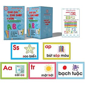 Vui Học Tiếng Việt - Thẻ Học FlashCard Chữ Cái, Chữ Ghép Và Vần Dành Cho Bé 3 - 5 Tuổi - Nam Việt
