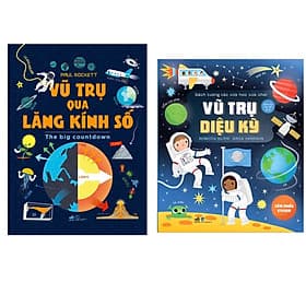 Combo 2 cuốn : Sách Tương Tác Vừa Học Vừa Chơi - Vũ Trụ Diệu Kỳ + Vũ Trụ Qua Lăng Kính Số - Vũ Kỳ