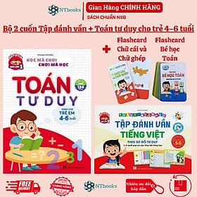 Sách Tập Đánh Vần Tiếng Việt 5.0 Và Toán Tư Duy Cho Trẻ Tự Tin Vào Lớp 1 Từ 4 - 6 Tuổi – Kèm Thẻ Chữ Cái và Thẻ Toán - Việt Hà