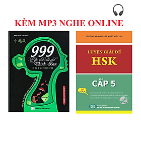 Combo 2 sách Luyện giải đề thi HSK cấp 5+ 999 bức thư viết cho chính mình song ngữ Trung Việt+KÈM MP3 NGHE ONLINE - Minh Hà