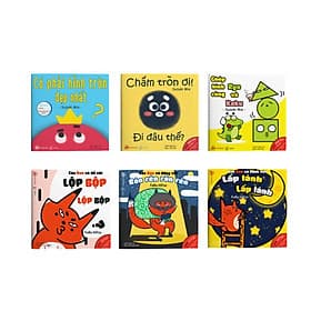 Combo 2 bộ Ehon Hình khối và Âm thanh - Cho bé 0-6 tuổi thông minh và sáng tạo (6 cuốn) - Fuku Mitsu