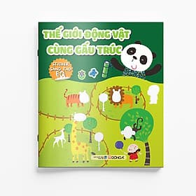 Sách Thế giới động vật cùng gấu trúc- Sticker sáng tạo EQ - Á Đông