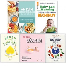 Combo Sách Ăn Dặm Kiểu Nhật + Ăn Dặm Không Phải Cuộc Chiến + Phương Pháp Ăn Dặm Bé Chỉ Huy + Ăn Dặm Không Nước Mắt + Sổ Tay Ăn Dặm Của Mẹ - Hú