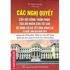Các Nghị Quyết Của Hội Đồng Thẩm Phán Toà Án Nhân Dân Tối Cao Về Hình Sự Và Tố Tụng Hình Sự Từ Năm 1986 Đến Năm 2024 - An Nam